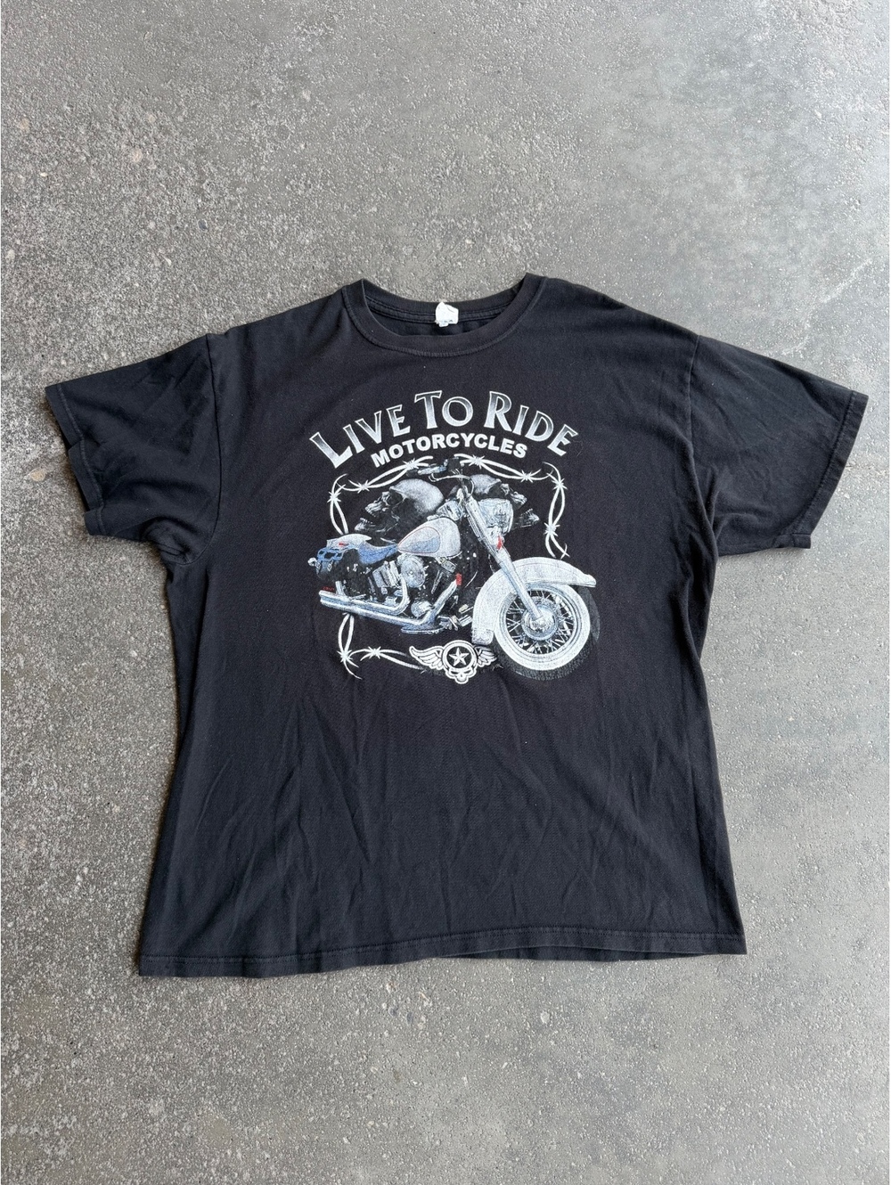 Vintage 2000's Live to Ride Motorcycle T-Shirt